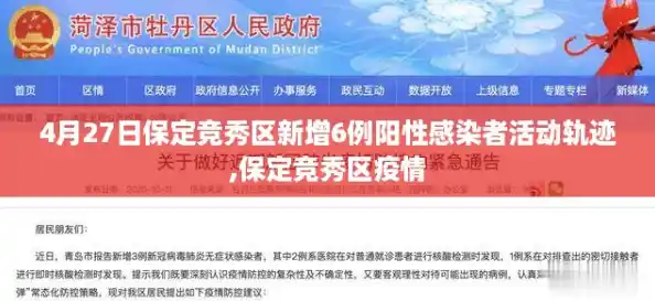 4月27日保定竞秀区新增6例阳性感染者活动轨迹,保定竞秀区疫情