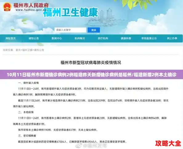 10月11日福州市新增确诊病例2例福建昨天新增确诊病例是福州/福建新增2例本土确诊
