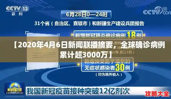【2020年4月6日新闻联播摘要，全球确诊病例累计超3000万】