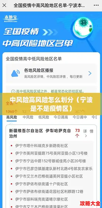 中风险高风险怎么划分(宁波是不是疫情区) 中风险高风险怎么划分(宁波是不是疫情区)