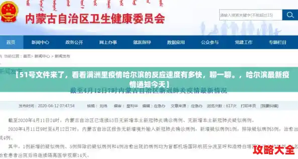 【51号文件来了，看看满洲里疫情哈尔滨的反应速度有多快，聊一聊。，哈尔滨最新疫情通知今天】
