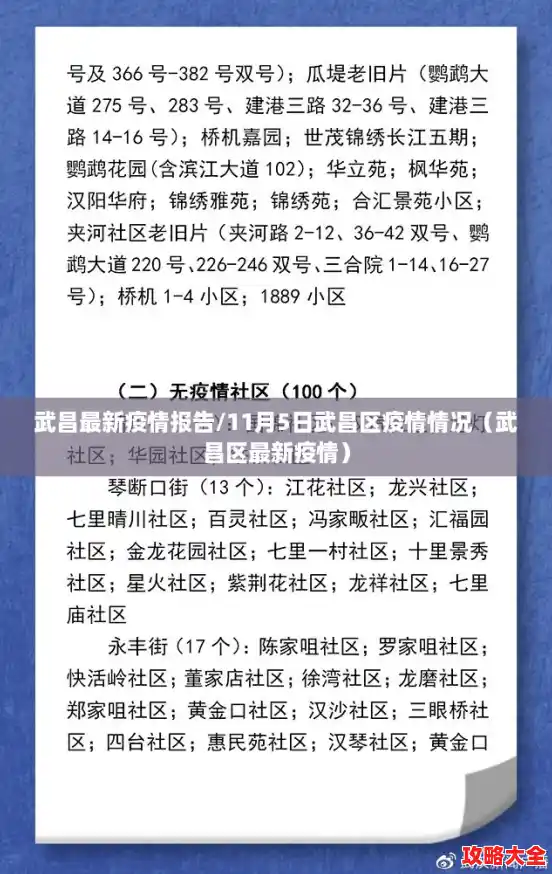 武昌最新疫情报告/11月5日武昌区疫情情况（武昌区最新疫情）