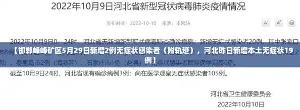 【邯郸峰峰矿区5月29日新增2例无症状感染者（附轨迹），河北昨日新增本土无症状19例】
