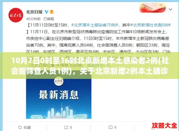 10月7日0时至16时北京新增本土感染者2例(社会面筛查人员1例)，关于北京新增2例本土确诊的信息