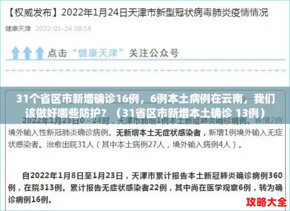 31个省区市新增确诊16例,6例本土病例在云南,我们该做好哪些防护?(31省区市新增本土确诊 13例) 31个省区市新增确诊16例,6例本土病例在云南,我们该做好哪些防护?(31省区市新增本土确诊 13例)