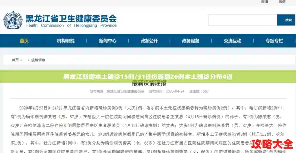 黑龙江新增本土确诊15例/31省份新增26例本土确诊分布4省
