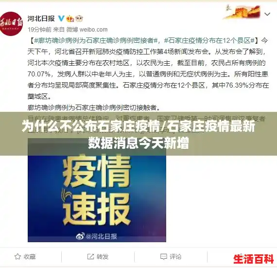 为什么不公布石家庄疫情/石家庄疫情最新数据消息今天新增