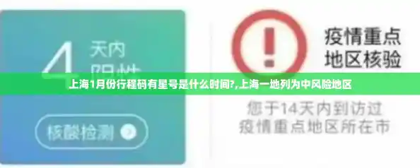 上海1月份行程码有星号是什么时间?,上海一地列为中风险地区 上海1月份行程码有星号是什么时间?,上海一地列为中风险地区