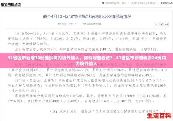 31省区市新增10例确诊均为境外输入，你有哪些看法？,31省区市新增确诊24例均为境外输入