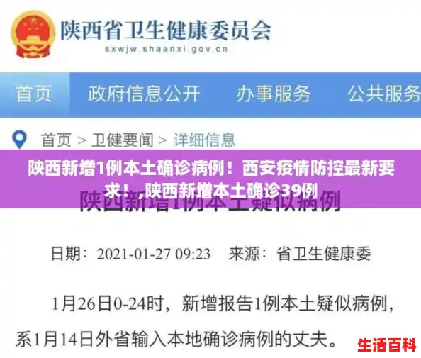 陕西新增1例本土确诊病例!西安疫情防控最新要求!,陕西新增本土确诊39例 陕西新增1例本土确诊病例!西安疫情防控最新要求!,陕西新增本土确诊39例