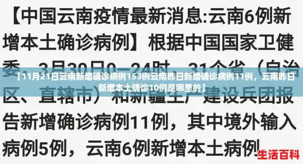 【11月21日云南新增确诊病例153例云南昨日新增确诊病例11例，云南昨日新增本土确诊10例是哪里的】