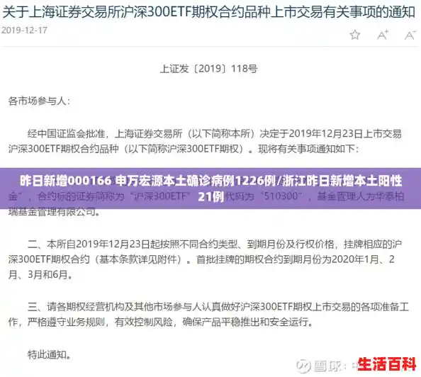 昨日新增000166 申万宏源本土确诊病例1226例/浙江昨日新增本土阳性21例 昨日新增000166 申万宏源本土确诊病例1226例/浙江昨日新增本土阳性21例