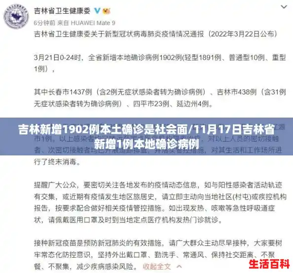 吉林新增1902例本土确诊是社会面/11月17日吉林省新增1例本地确诊病例