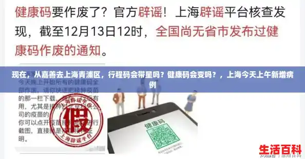 现在，从嘉善去上海青浦区，行程码会带星吗？健康码会变吗？，上海今天上午新增病例