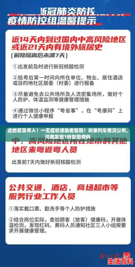 此地紧急寻人!一无症状感染者复阳!所乘列车情况公布,河南发现1例复阳病例 此地紧急寻人!一无症状感染者复阳!所乘列车情况公布,河南发现1例复阳病例