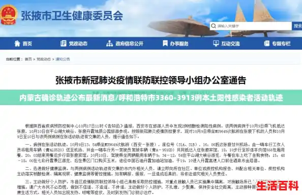 内蒙古确诊轨迹公布最新消息/呼和浩特市3360-3913例本土阳性感染者活动轨迹