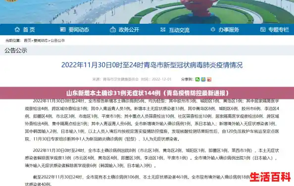 山东新增本土确诊31例无症状144例（青岛疫情防控最新通报）