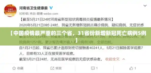 【中国疫情最严重的三个省，31省份新增新冠死亡病例5例】