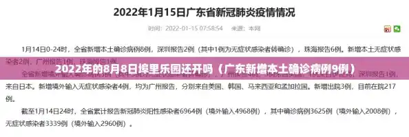 2022年的8月8日埠里乐园还开吗(广东新增本土确诊病例9例) 2022年的8月8日埠里乐园还开吗(广东新增本土确诊病例9例)