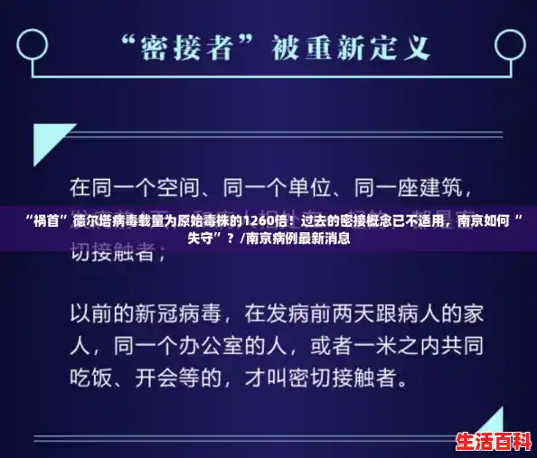 “祸首”德尔塔病毒载量为原始毒株的1260倍！过去的密接概念已不适用，南京如何“失守”？/南京病例最新消息