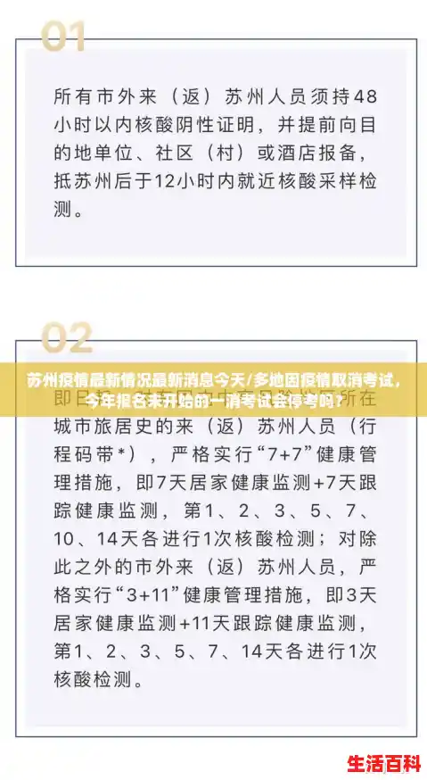 苏州疫情最新情况最新消息今天/多地因疫情取消考试，今年报名未开始的一消考试会停考吗？