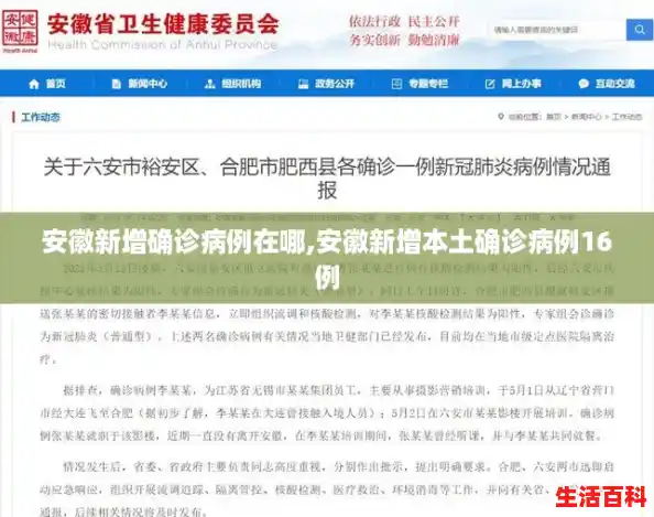 安徽新增确诊病例在哪,安徽新增本土确诊病例16例