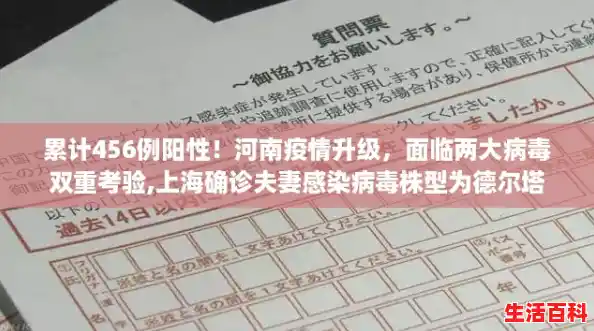 累计456例阳性！河南疫情升级，面临两大病毒双重考验,上海确诊夫妻感染病毒株型为德尔塔