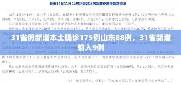 31省份新增本土确诊175例山东88例，31省新增输入9例