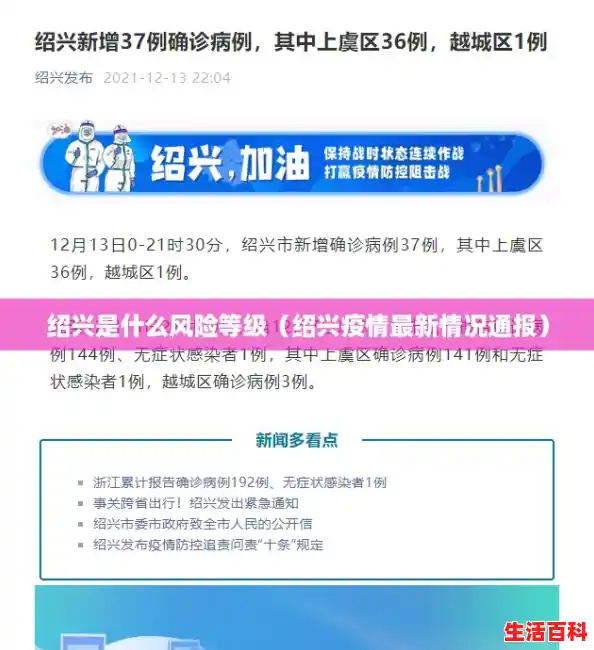 绍兴是什么风险等级（绍兴疫情最新情况通报）