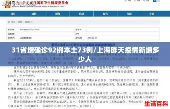 31省增确诊92例本土73例/上海昨天疫情新增多少人 31省增确诊92例本土73例/上海昨天疫情新增多少人