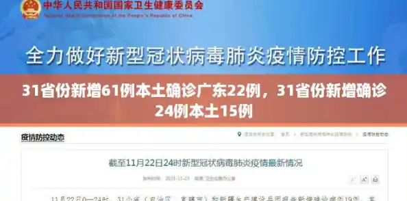 31省份新增61例本土确诊广东22例,31省份新增确诊24例本土15例 31省份新增61例本土确诊广东22例,31省份新增确诊24例本土15例
