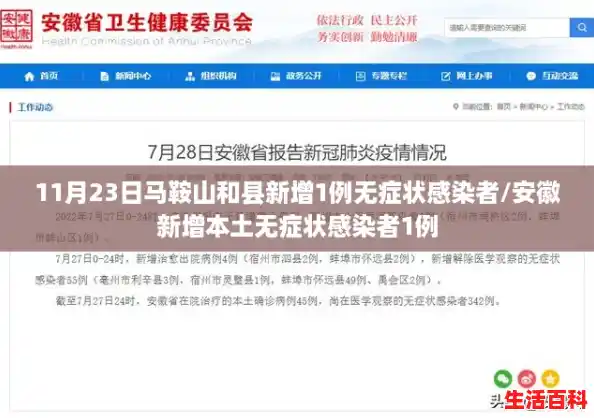 11月23日马鞍山和县新增1例无症状感染者/安徽新增本土无症状感染者1例 11月23日马鞍山和县新增1例无症状感染者/安徽新增本土无症状感染者1例