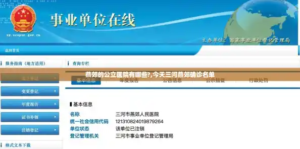 燕郊的公立医院有哪些?,今天三河燕郊确诊名单 燕郊的公立医院有哪些?,今天三河燕郊确诊名单