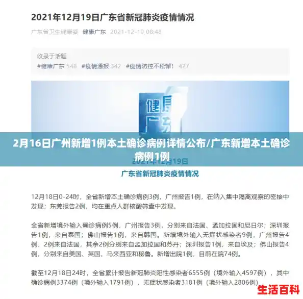 2月16日广州新增1例本土确诊病例详情公布/广东新增本土确诊病例1例 2月16日广州新增1例本土确诊病例详情公布/广东新增本土确诊病例1例
