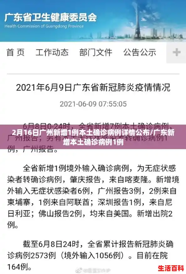 2月16日广州新增1例本土确诊病例详情公布/广东新增本土确诊病例1例 2月16日广州新增1例本土确诊病例详情公布/广东新增本土确诊病例1例