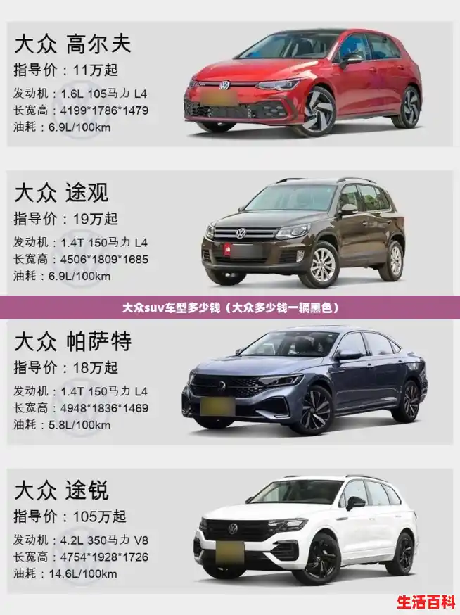 大众suv车型多少钱(大众多少钱一辆黑色) 大众suv车型多少钱(大众多少钱一辆黑色)