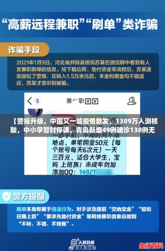 【警报升级,中国又一城疫情散发,1389万人测核酸,中小学暂时停课,青岛新增49例确诊138例无症状】 【警报升级,中国又一城疫情散发,1389万人测核酸,中小学暂时停课,青岛新增49例确诊138例无症状】