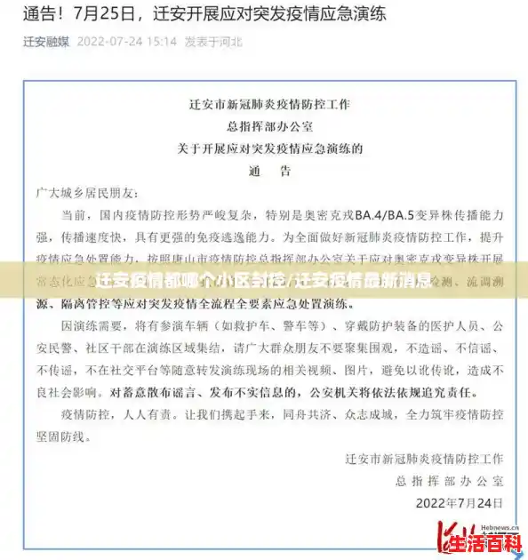 迁安疫情都哪个小区封控/迁安疫情最新消息