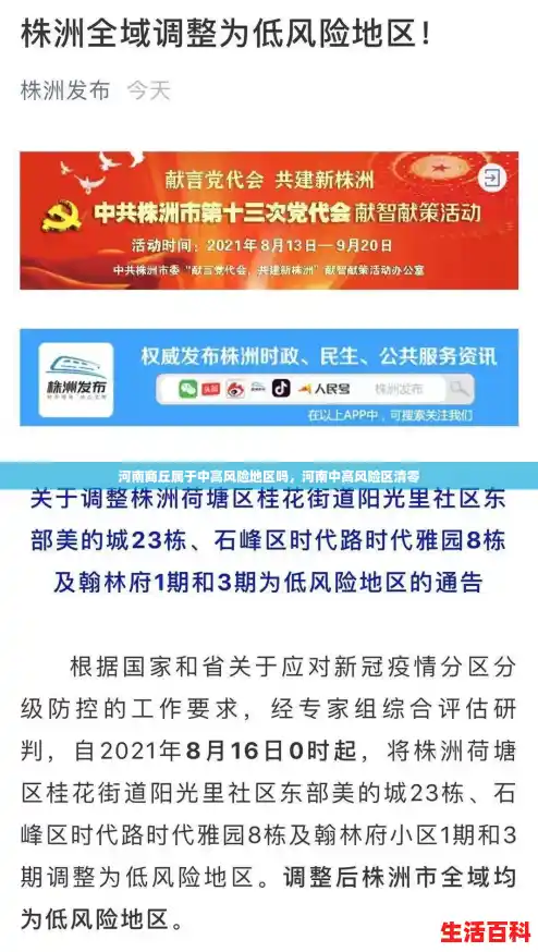 河南商丘属于中高风险地区吗，河南中高风险区清零