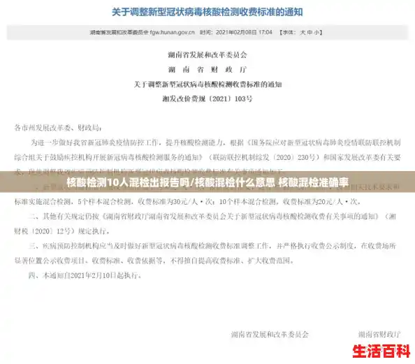 核酸检测10人混检出报告吗/核酸混检什么意思 核酸混检准确率 核酸检测10人混检出报告吗/核酸混检什么意思 核酸混检准确率