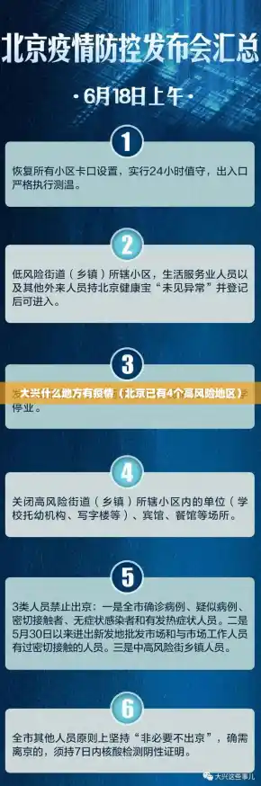 大兴什么地方有疫情（北京已有4个高风险地区）