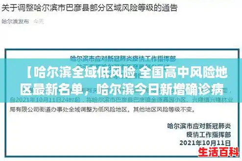 【哈尔滨全域低风险 全国高中风险地区最新名单，哈尔滨今日新增确诊病例】