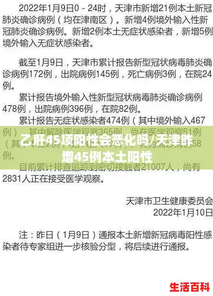乙肝45项阳性会恶化吗/天津昨增45例本土阳性