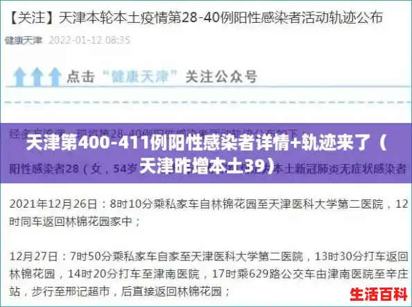 天津第400-411例阳性感染者详情+轨迹来了（天津昨增本土39）